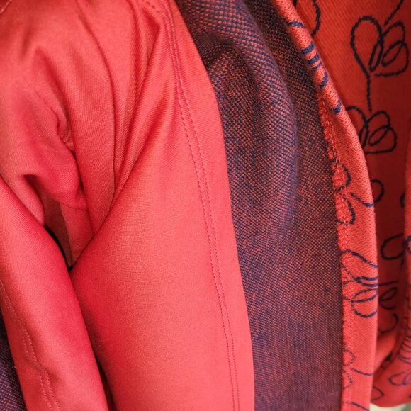 Boden Newlyn Jersey Jacquard Dress Cotton Blend Red & Navy Sz 8L - Picture 10 of 16